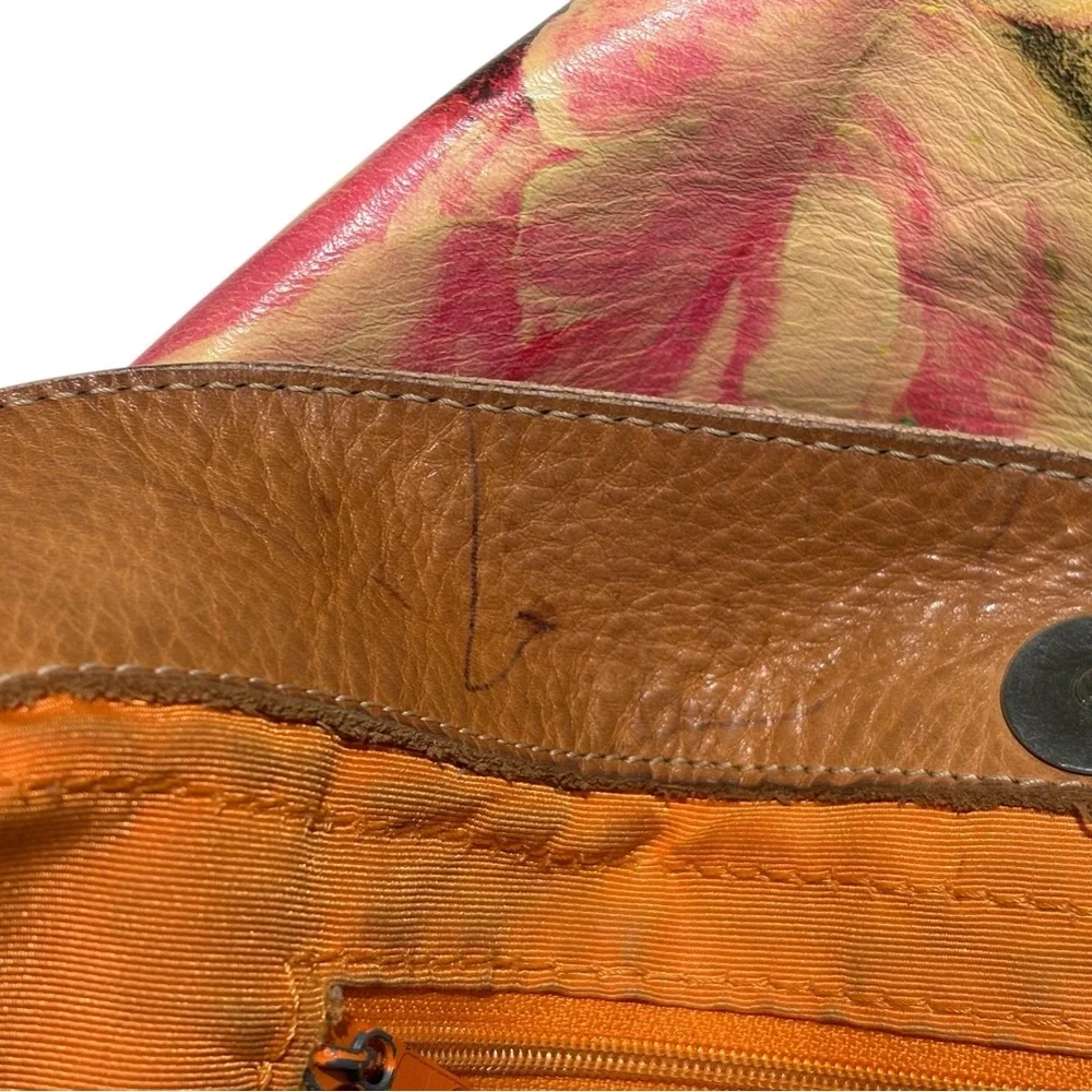 Maurizio Taiuti Italian leather floral hobo/shoulder bag
